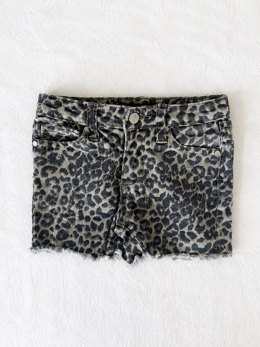 Joe's Jeans Girls Leopard Print
Denim Cutoff Shorts girls Size 5